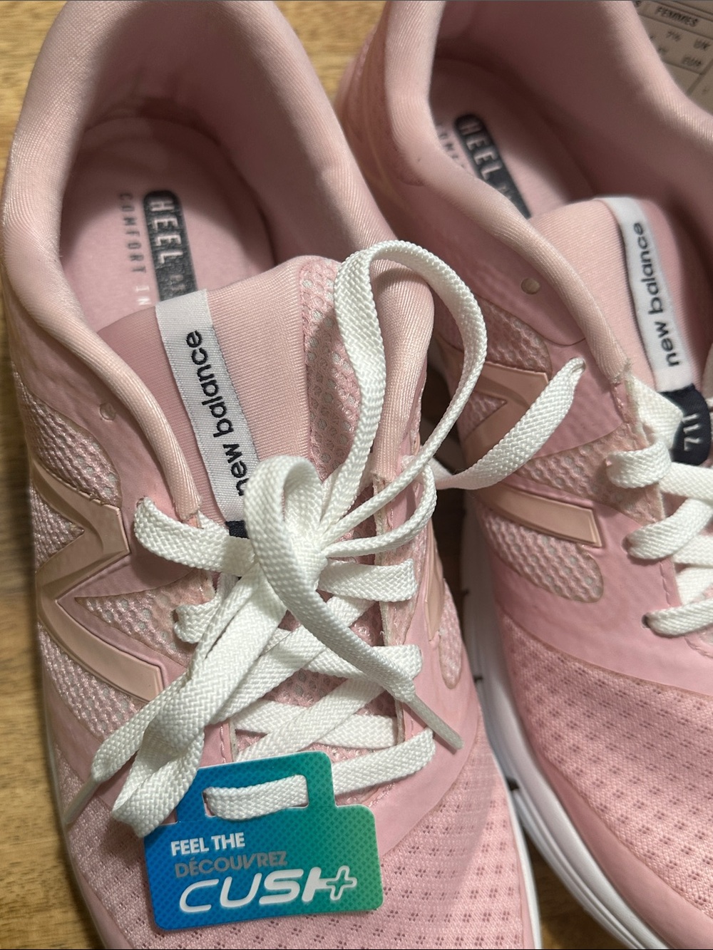 New Balance Women's Light Pink Athletic Walking Sneakers - Picture 2 of 3